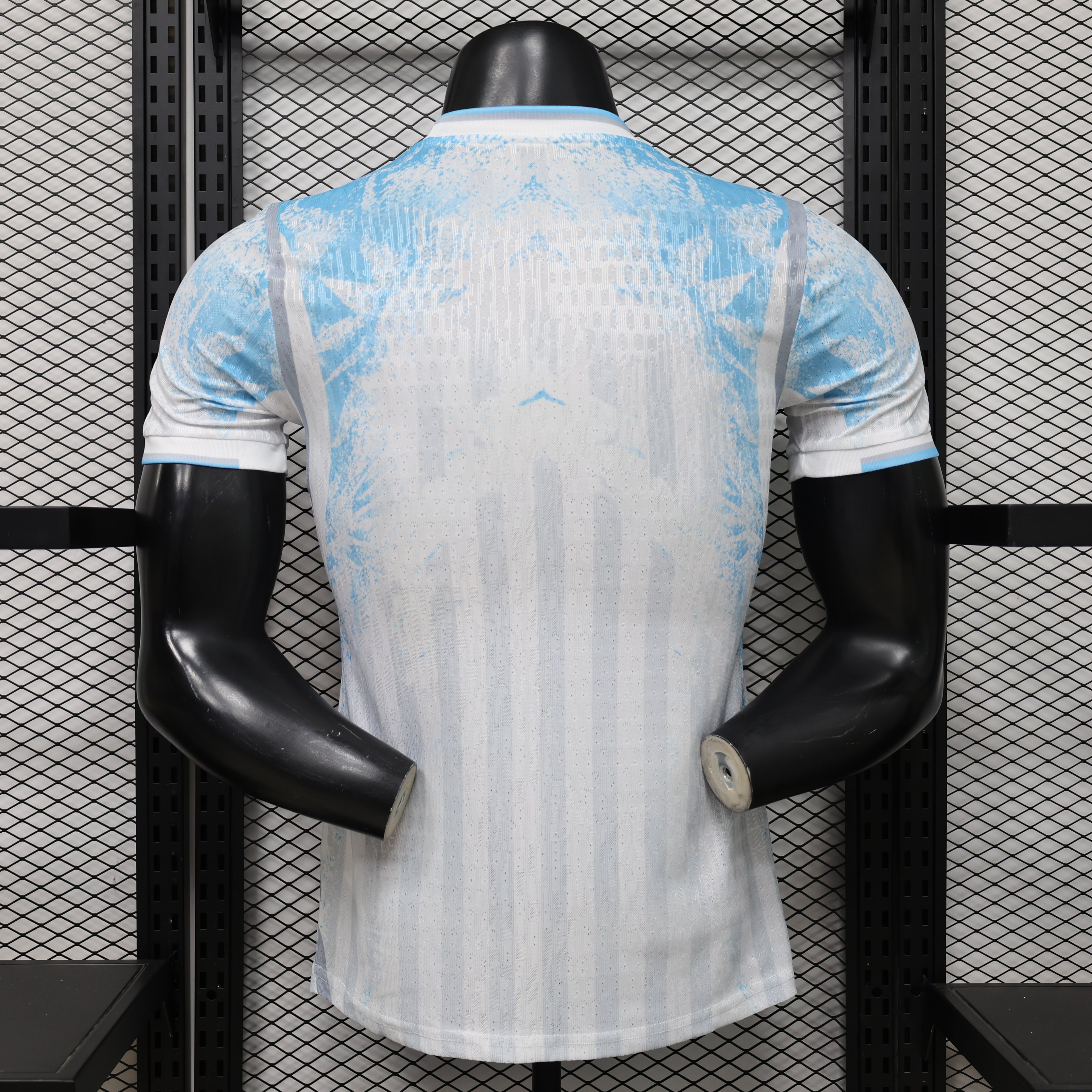 Uruguay White Celeste Frostfall Premium Jersey