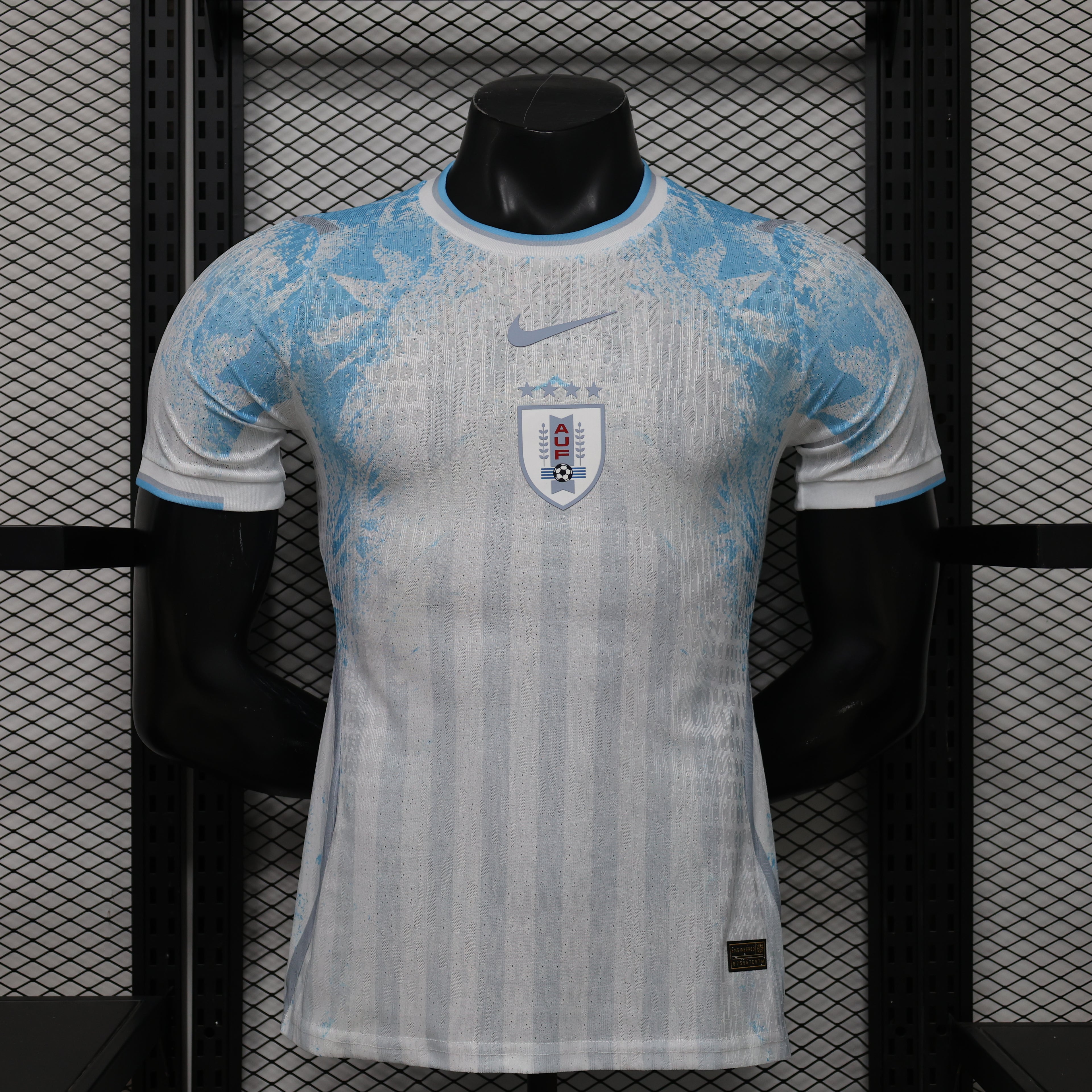 Uruguay White Celeste Frostfall Premium Jersey