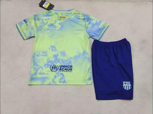 25-26 FC Barcelona  Home Kids Size - Green Special Premium Kit