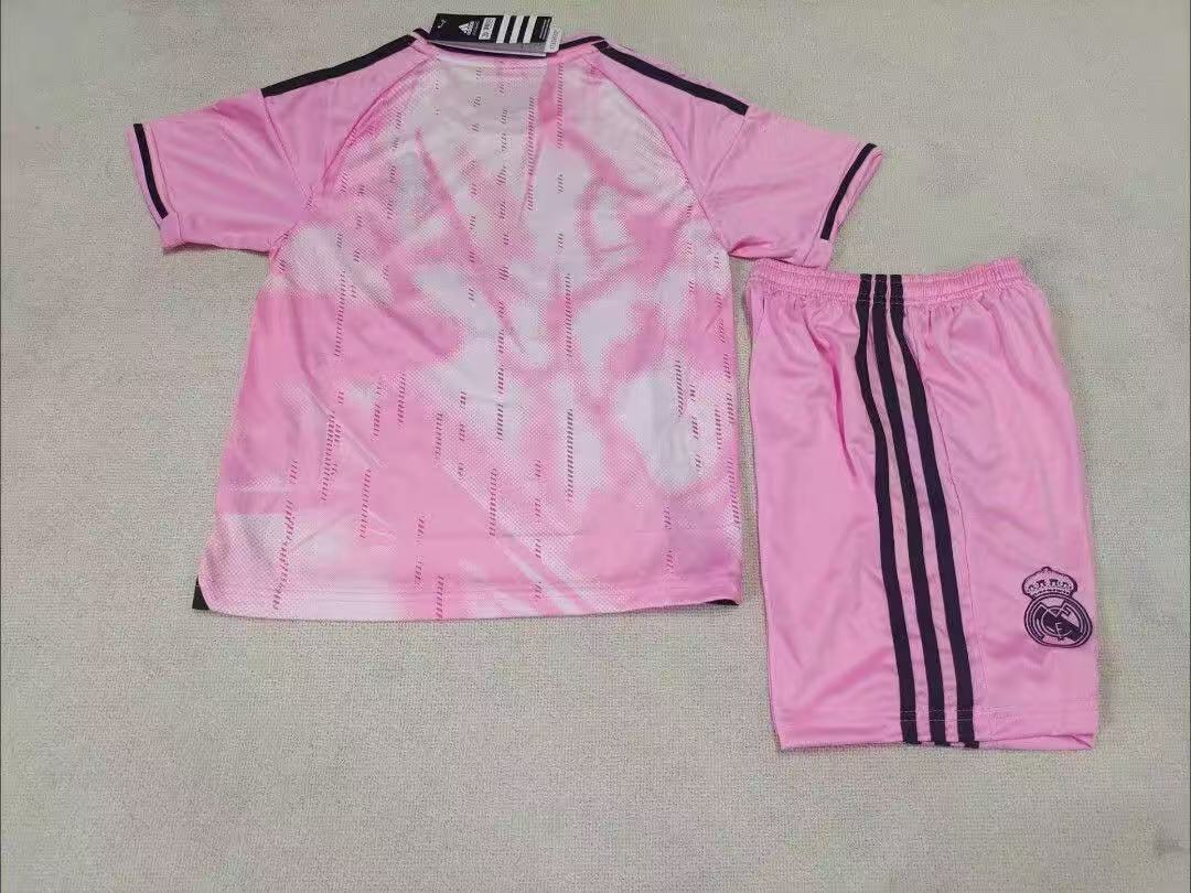 25-26 Real Madrid Pink Home Kids Size - Premium Kit