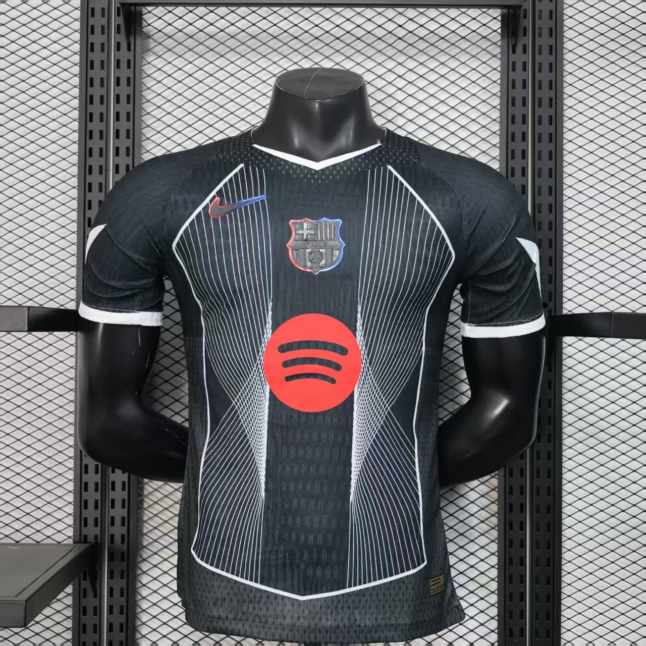 FC Barcelona Crimson Wireframe